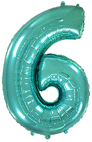 

Фольгированный шар цифра 6 тиффани, 40" (102 см) Flexmetal