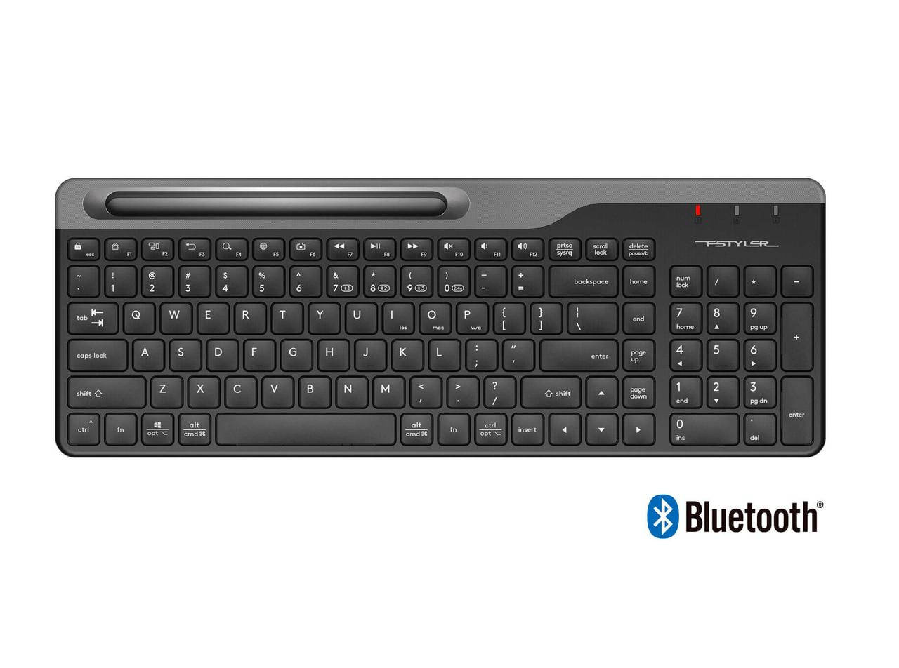 

Беспроводная клавиатура для смартфона с подставкой A4tech Fstyler, (Black) A4Tech FBK25 (Black) - MiniLavka, Черный