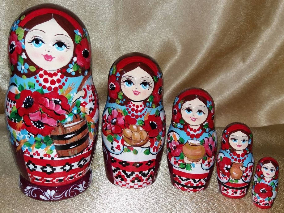 

Матрешка расписная 5 местная