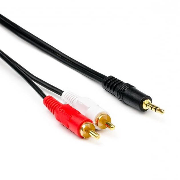 

Аудио кабель jack 3,5 RCA тюльпан (1,5 m), Черный