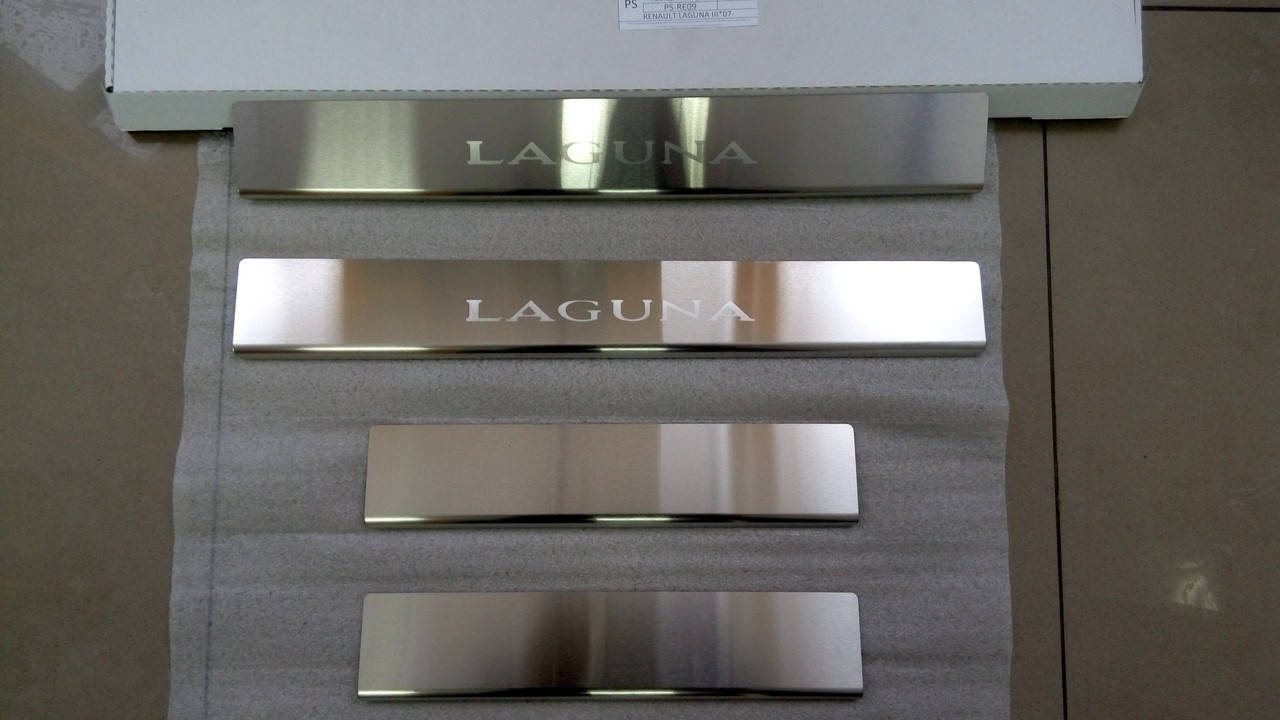 

Накладки на пороги Renault Laguna III 2007- 4шт. Standart