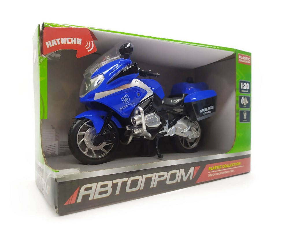 

Мотоцикл Автопром "Полиция" музыкальный 7962ABC, Синий