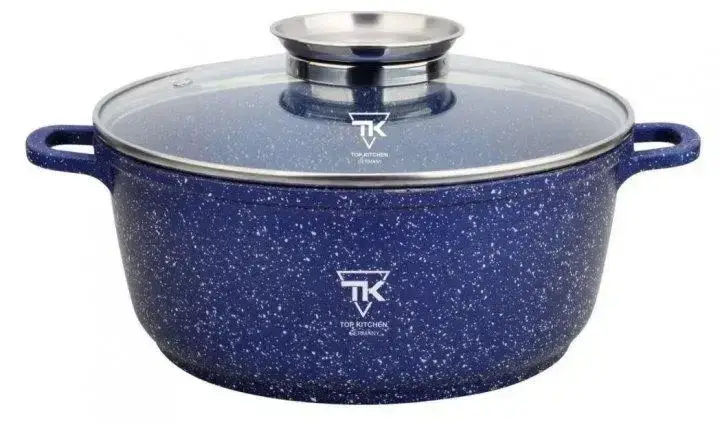 

Кастрюля казан с мраморным антипригарным покрытием 24см 4,2 л Top Kitchen TK00052