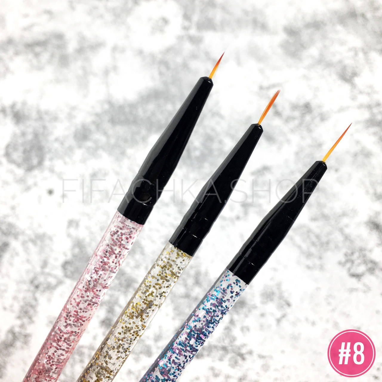 

Набор кистей для прорисовки тонких линий, Beauty Artists, 3 шт, №8