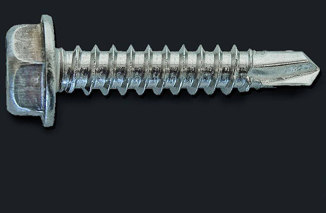 

Саморез нержавеющий со сверлом с шестигранной головкой и пресс шайбой, DIN 7504 K