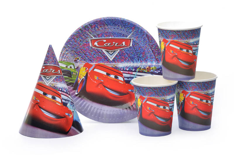 

Набор посуды с колпачками "Тачки" на 10 персон