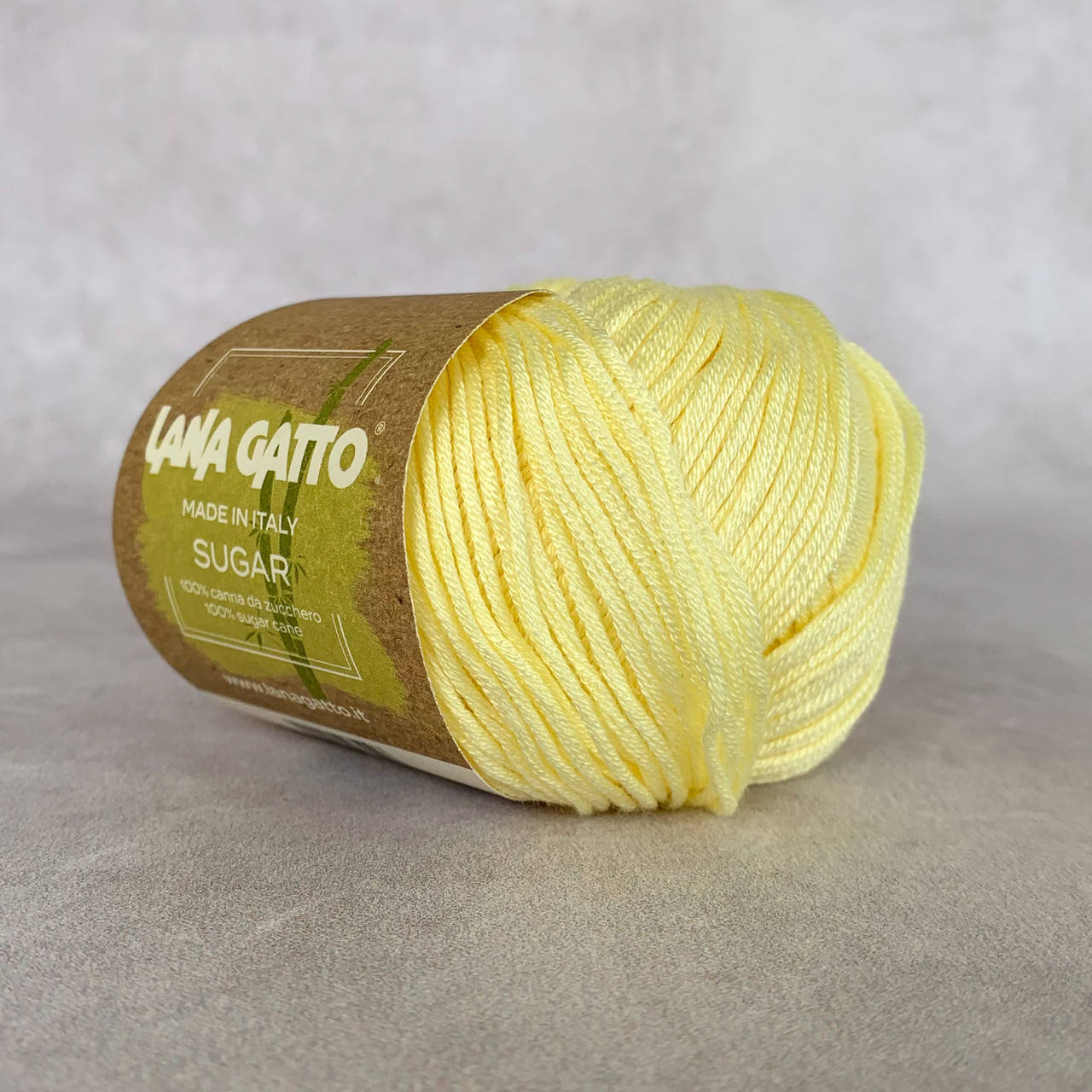 

Lana Gatto Sugar (Лана Гатто Шугар) № 7654 светло-желтый (Пряжа вискоза, нитки для вязания)