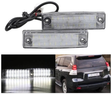 

Диодная подсветка заднего номера Toyota Land Cruiser Prado 150