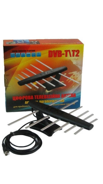 

Антенна телевизионная, комнатная, цифровая DVB-T2 35 dB LOGO-1K