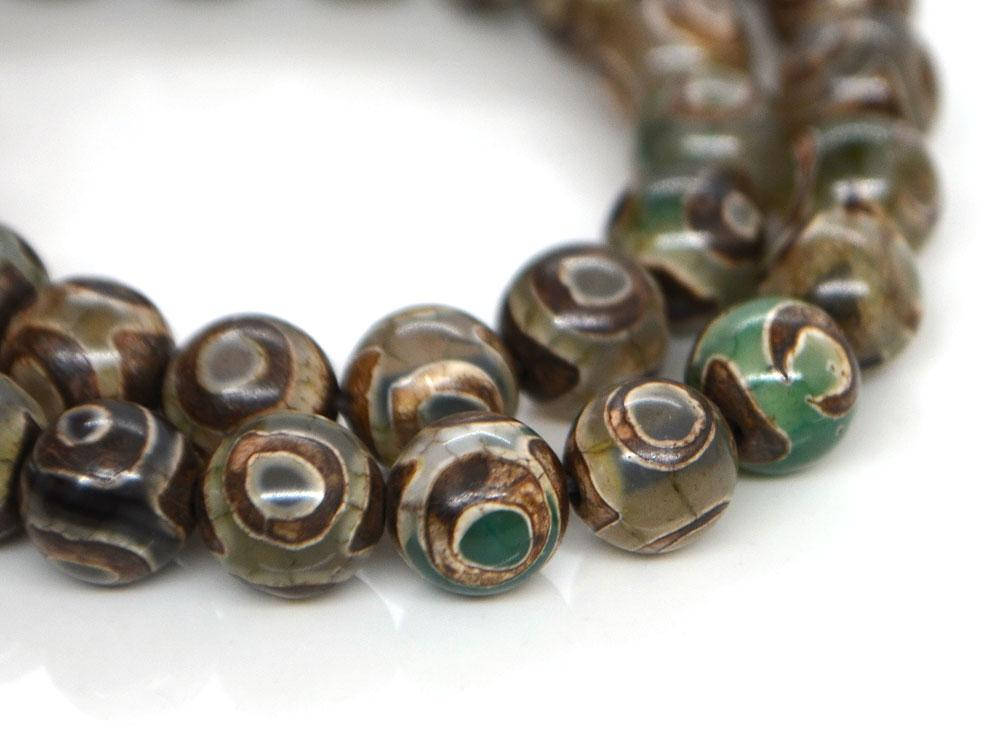 

Агат Дзи 8мм 3 глаза, круглый 1 шт