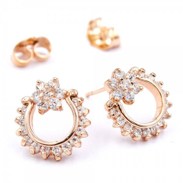 

Серьги-гвоздики Маленький цветочек (Медицинское золото)