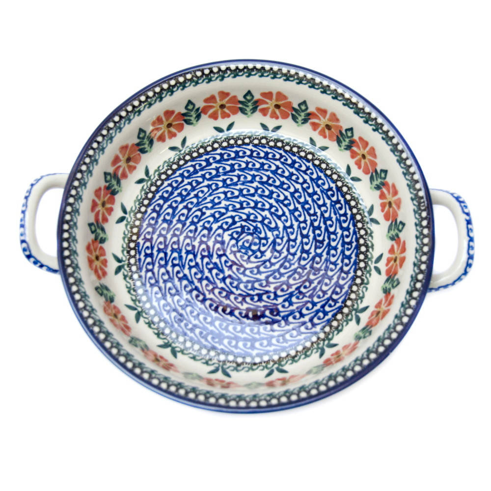 

Форма для запекания керамическая круглая c ручками 20,5 Gerberas, Разные цвета