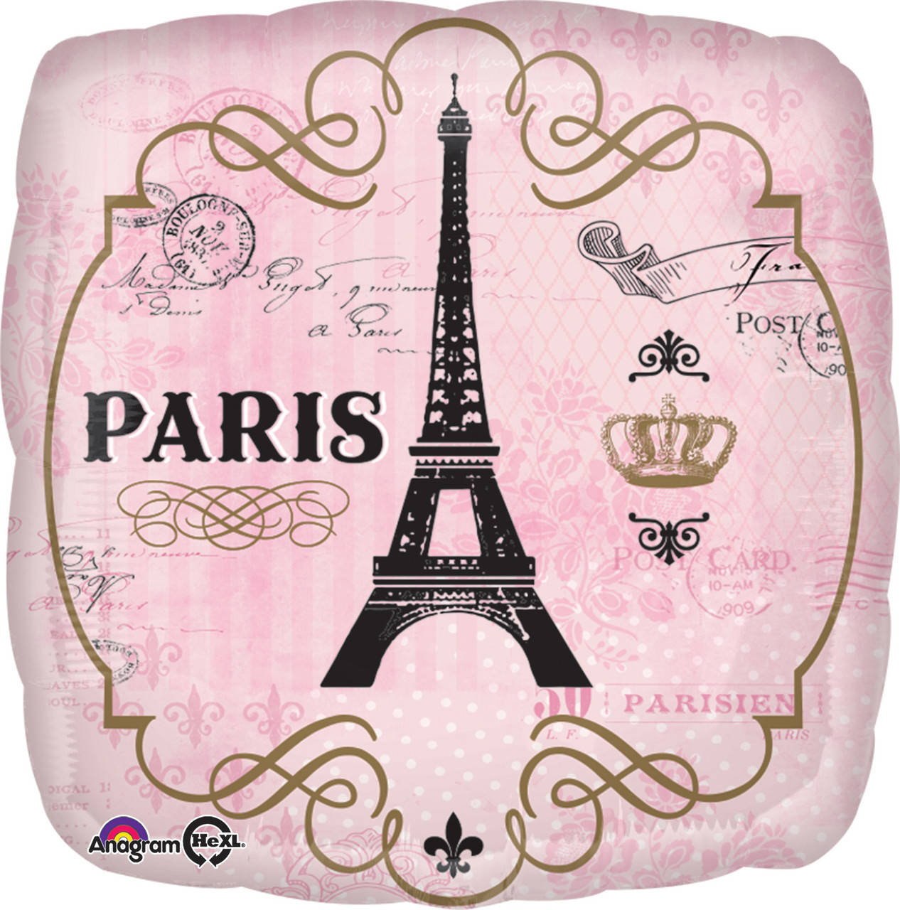 

А 18" A Day in Paris Balloon. Фольгированный шар День в Париже, Разные цвета
