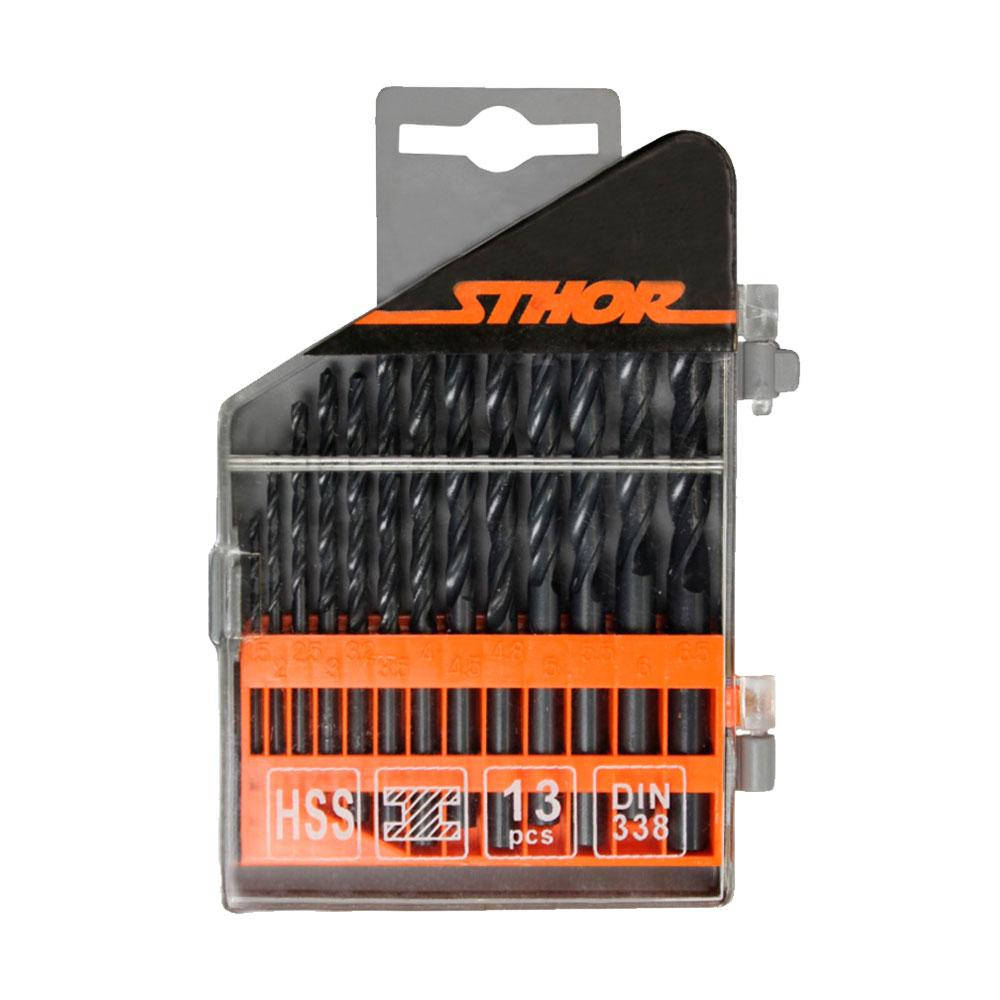 

Набор сверл по металлу STHOR 22130 HSS 1,5-6,5 мм 13 шт