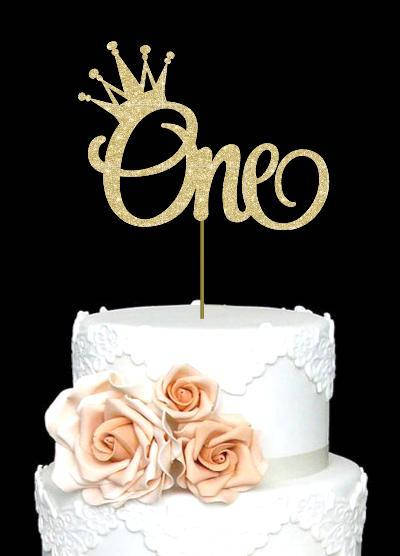 

Топпер One с короной, Топер 1 годик One, One надпись в торт, One золотой топпер
