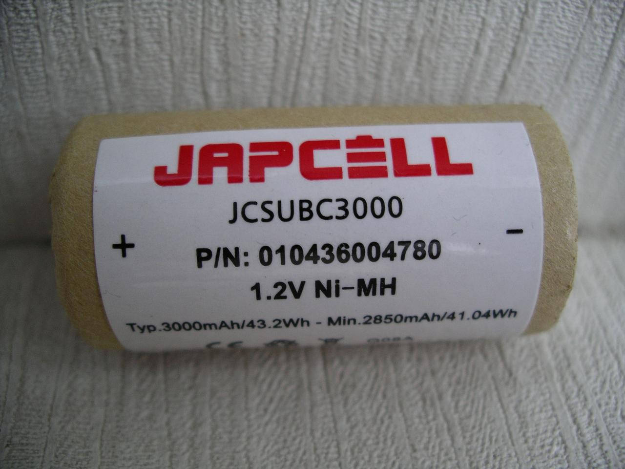 

Аккумулятор JAPCELL SUB-C 3000 mAh SC