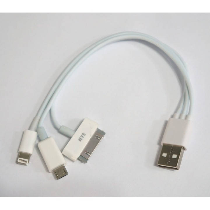 

Кабель USB для зарядки и синхронизации iphone 4, 5 3 in 1 v8, 0,25м, кабель для зарядки, кабель для
