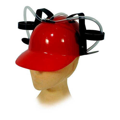 

Каска (шлем) для банок жб 0,5, для напитков, для пива (пивная каска), Красный