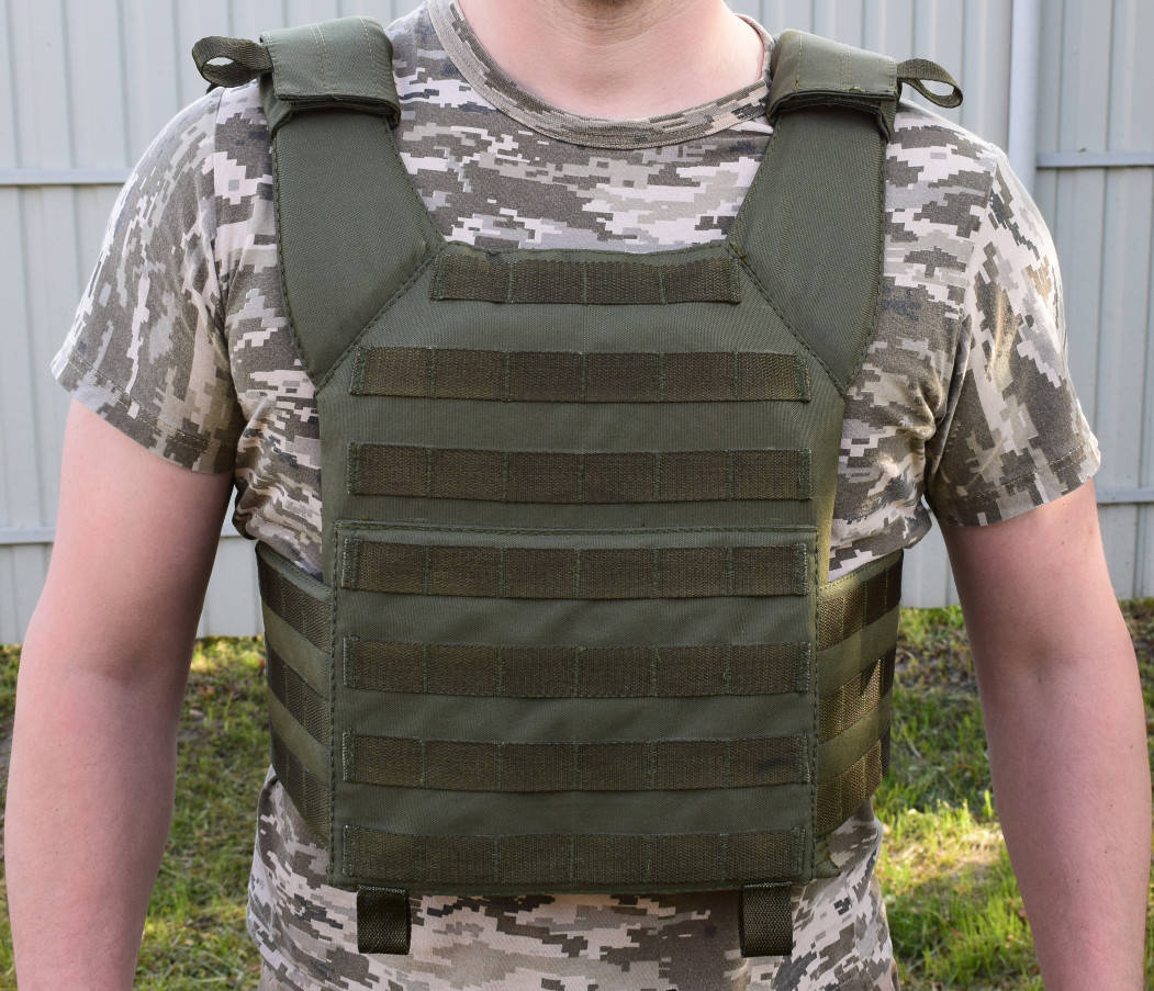 

Плитоноска бронежелет тактический жилет Novator PL-2 Khaki Oxford