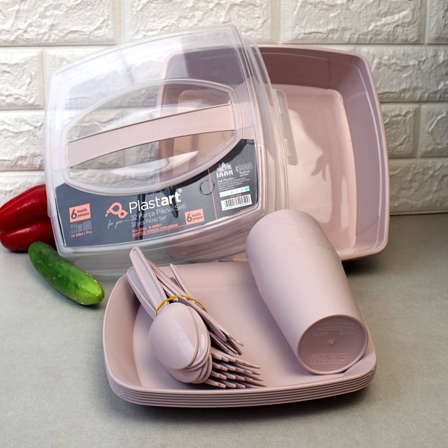 

Посуда для пикника на 6 персон 32 предмета