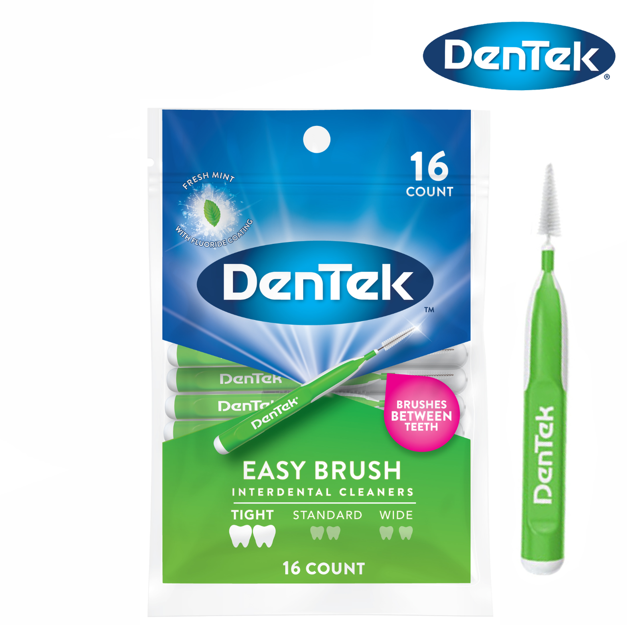 

Межзубные щетки DenTek (2.0-3.0 мм) для узких промежутков 16 шт