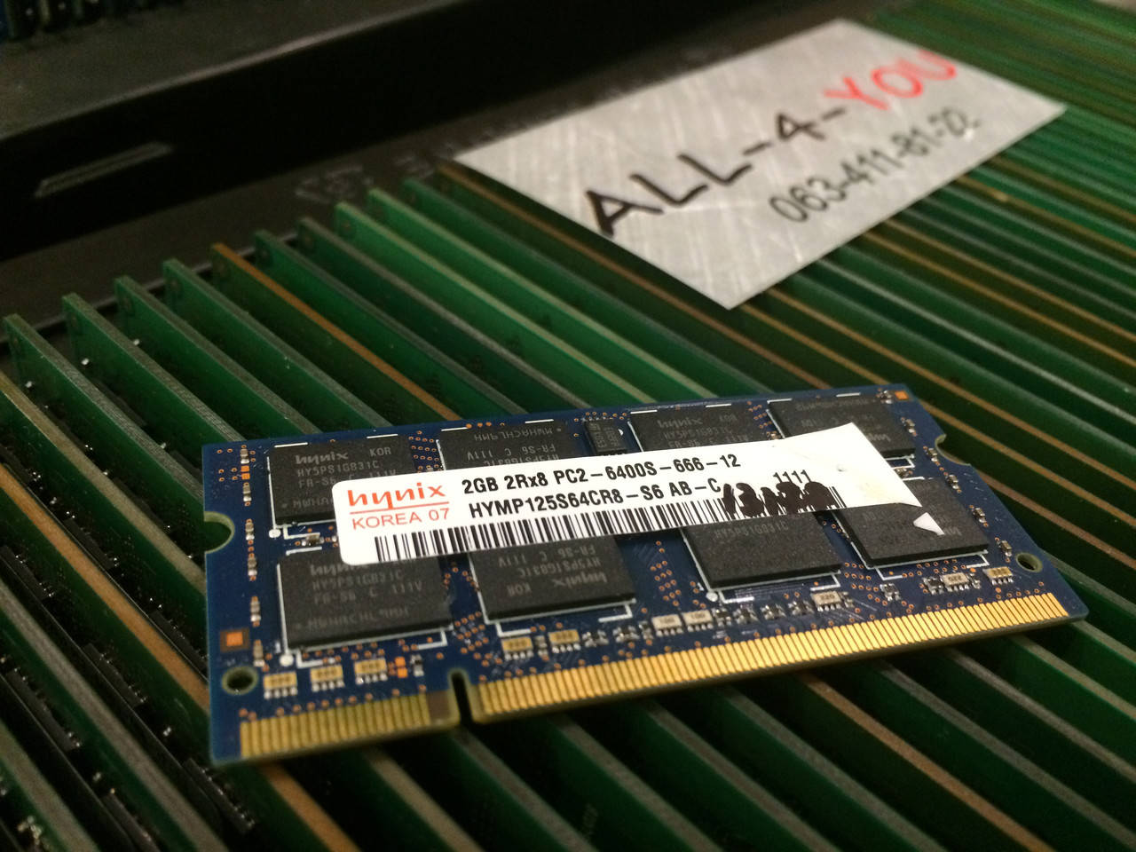 

Оперативна пам`ять HYNIX DDR2 2GB SO-DIMM PC2 6400S 800mHz Intel/AMD