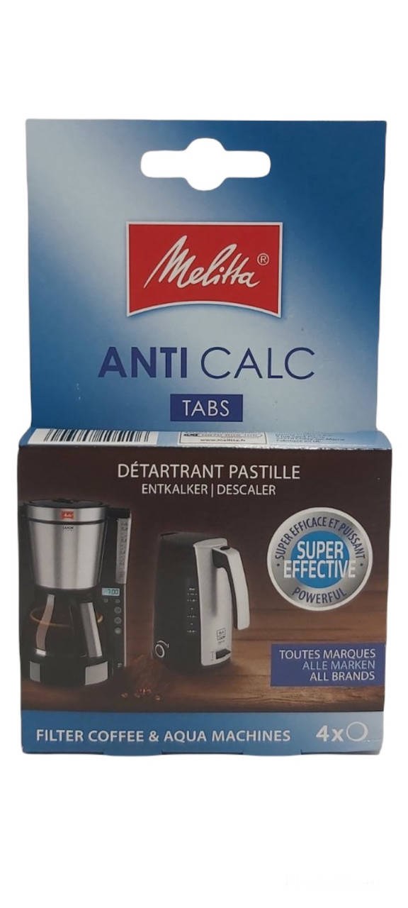 

Таблетки Melitta Anti Calc для очистки от накипи чайников и кофеварок 4 таблетки