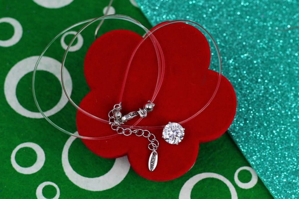 

Леска Xuping Jewelry камень 8 мм 40 см добавка 5 см серебристая