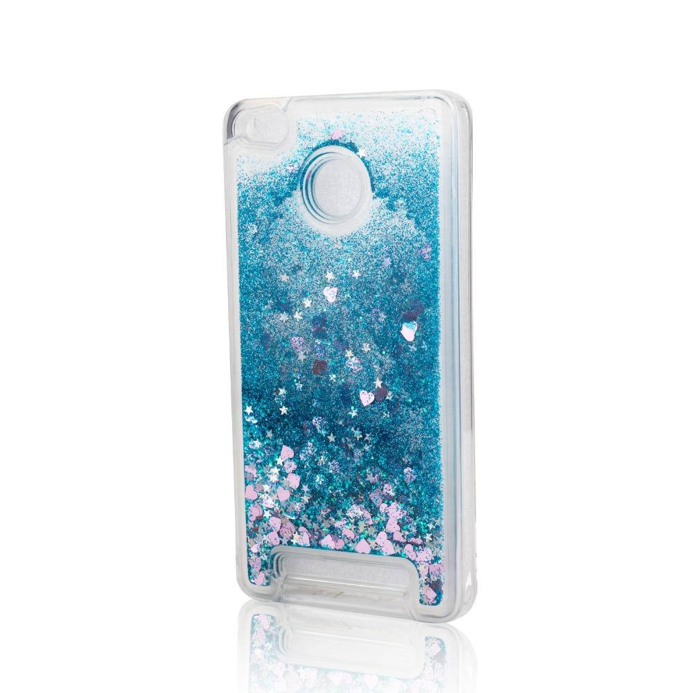 

Чехол Glitter для Xiaomi Redmi 3s / 3 Pro Бампер Жидкий блеск синий