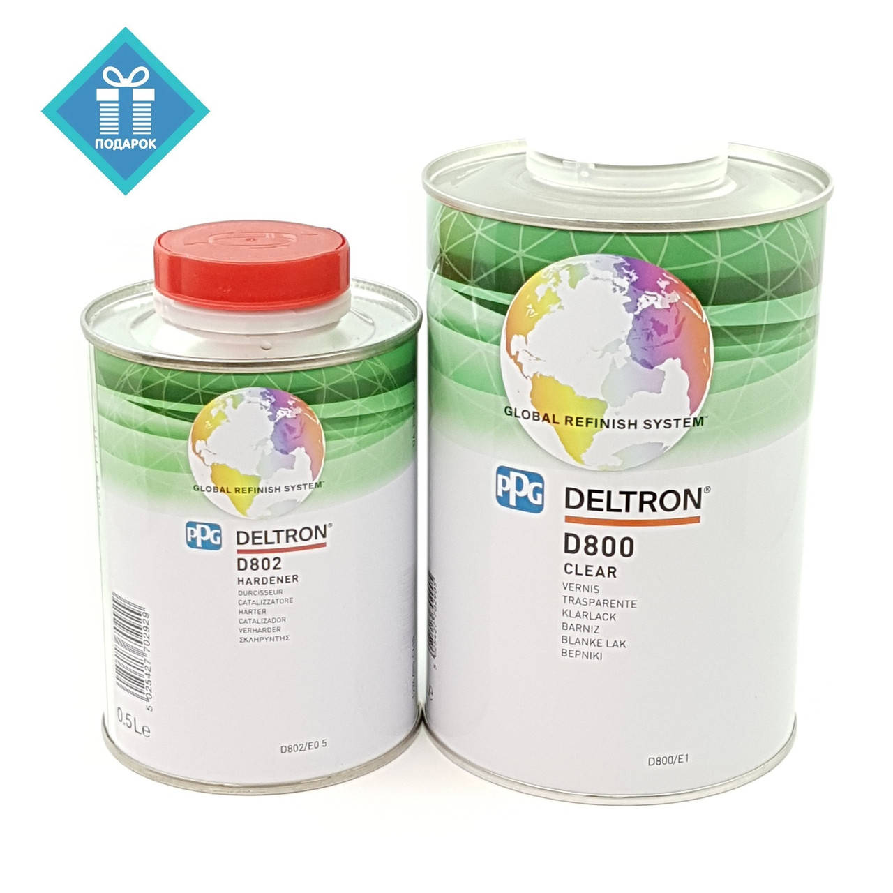 

Лак акриловый PPG DELTRON D800 с отвердителем D802 1 л + 0,5 л комплект