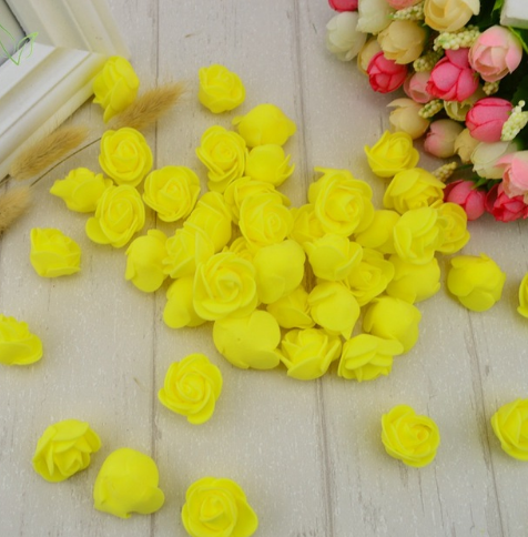 

Роза из латекса, желтая 2,5 см