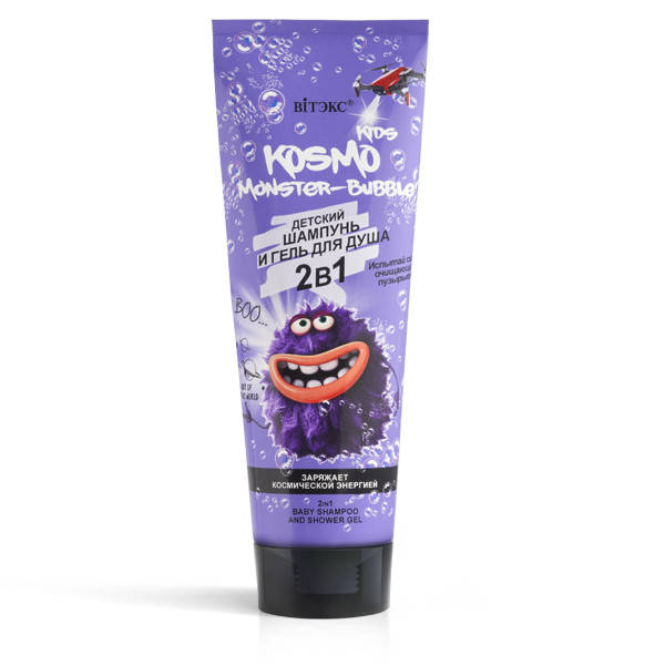 

Детский шампунь и гель для душа 2 в 1 "Monster-Bubble" Витэкс Kosmo Kids 250 мл