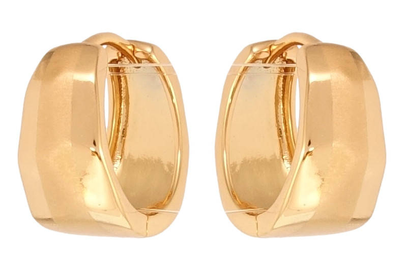 

Серьги Xuping Позолота 18K колечки "Широкие с полосой напылением"