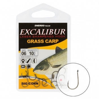 

Гачок Excalibur Grass Carp Big Corn NS №6 (10шт.)