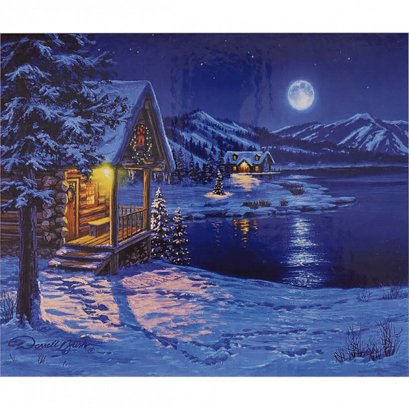 

Алмазная мозаика 40х50 см DIY Заснеженные домики (SL 71007)