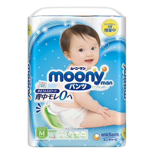 

Moony подгузники трусики Air Fit M (5-10) кг, 58 шт. для детей начинающих ползать (mp011)