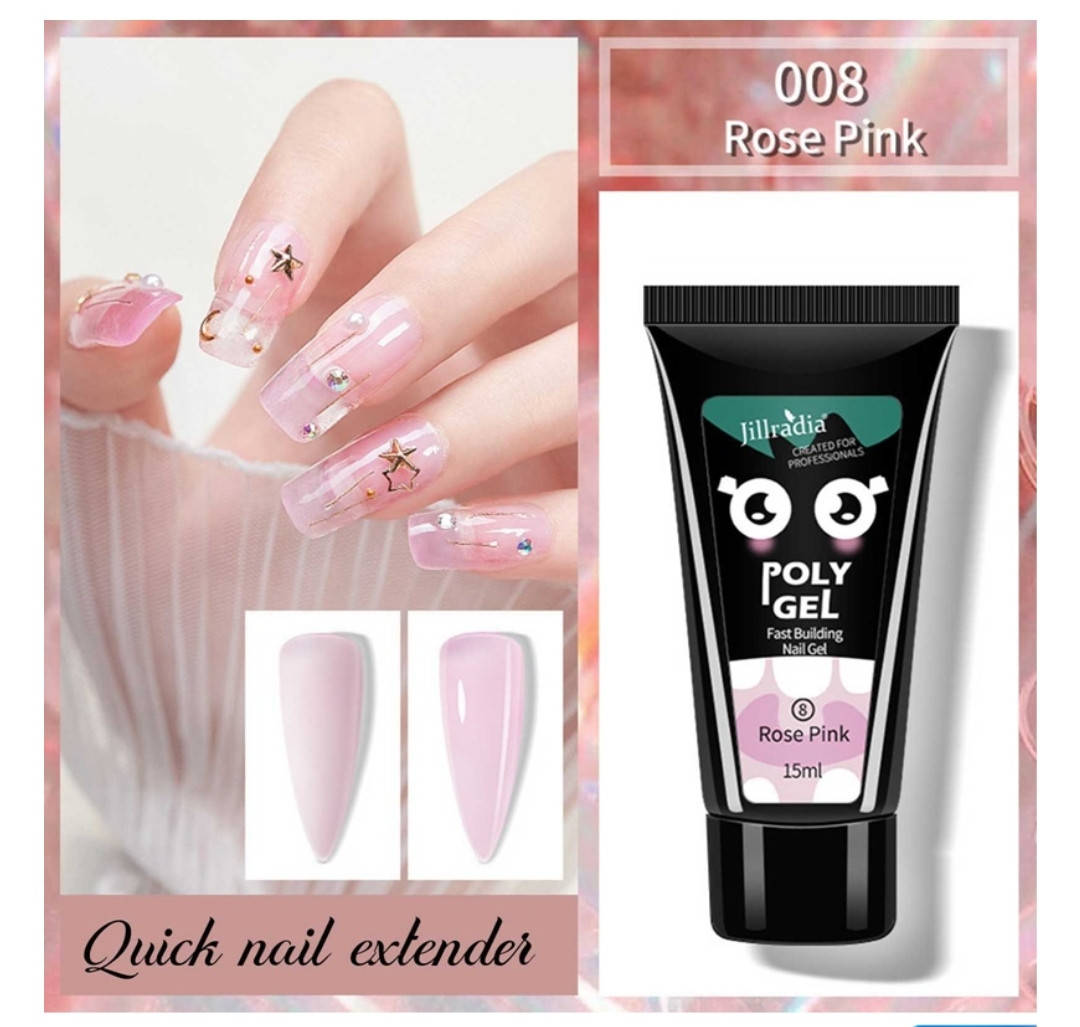 

Jillradia Полигель, Акрил гель, акригель для наращивания и укрепление ногтей 15мл. 08