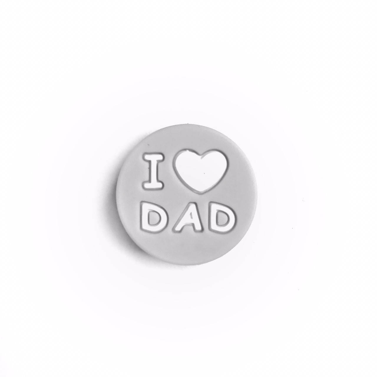 

I LOVE DAD (светло-серый) силиконовые бусины
