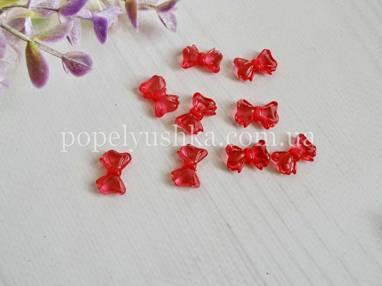 

Бусина "Бантик" Красная 15 * 10 мм (10 шт.)