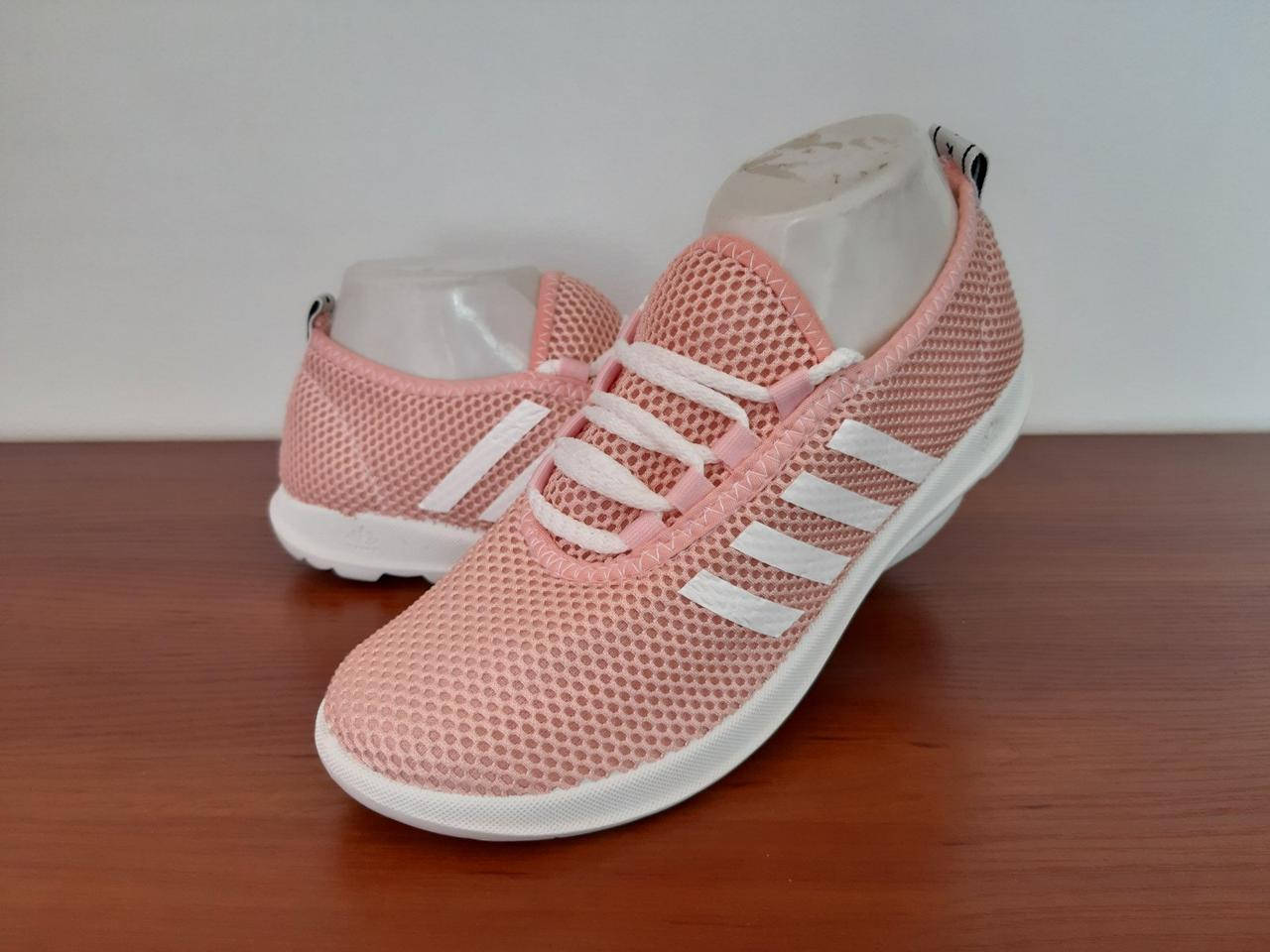 

Жіночі кросівки літні рожеві пудрові на шнурках текстильні сітка (код 7796), Розовый