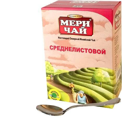 

Индийский черный чай среднелистовой Мери Чай 100 г + Ложка