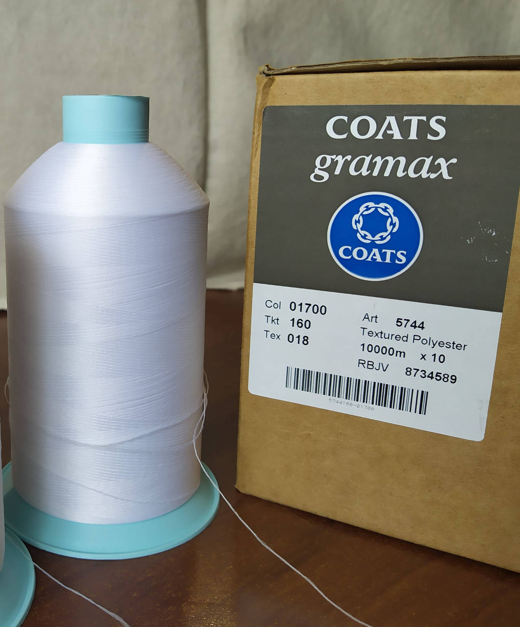 

Нитки текстурированные Coats gramax 160/10000м col 01700 белый