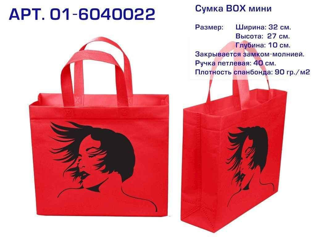 

Еко сумка ВОХ (01) mini Дівчина з замком 320х320х100,01-6040022 ТМ ЕCOBAG