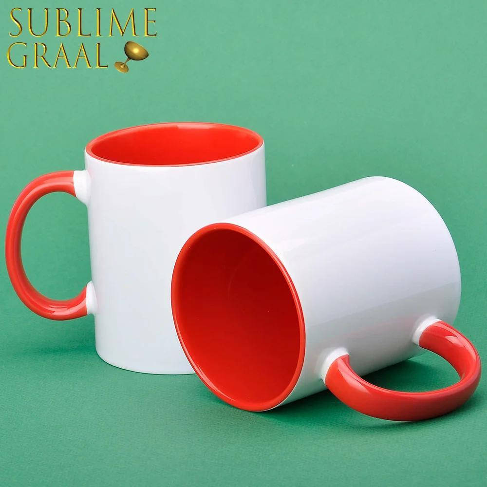 

Чашка Красная цветная внутри сублимационная, Красный