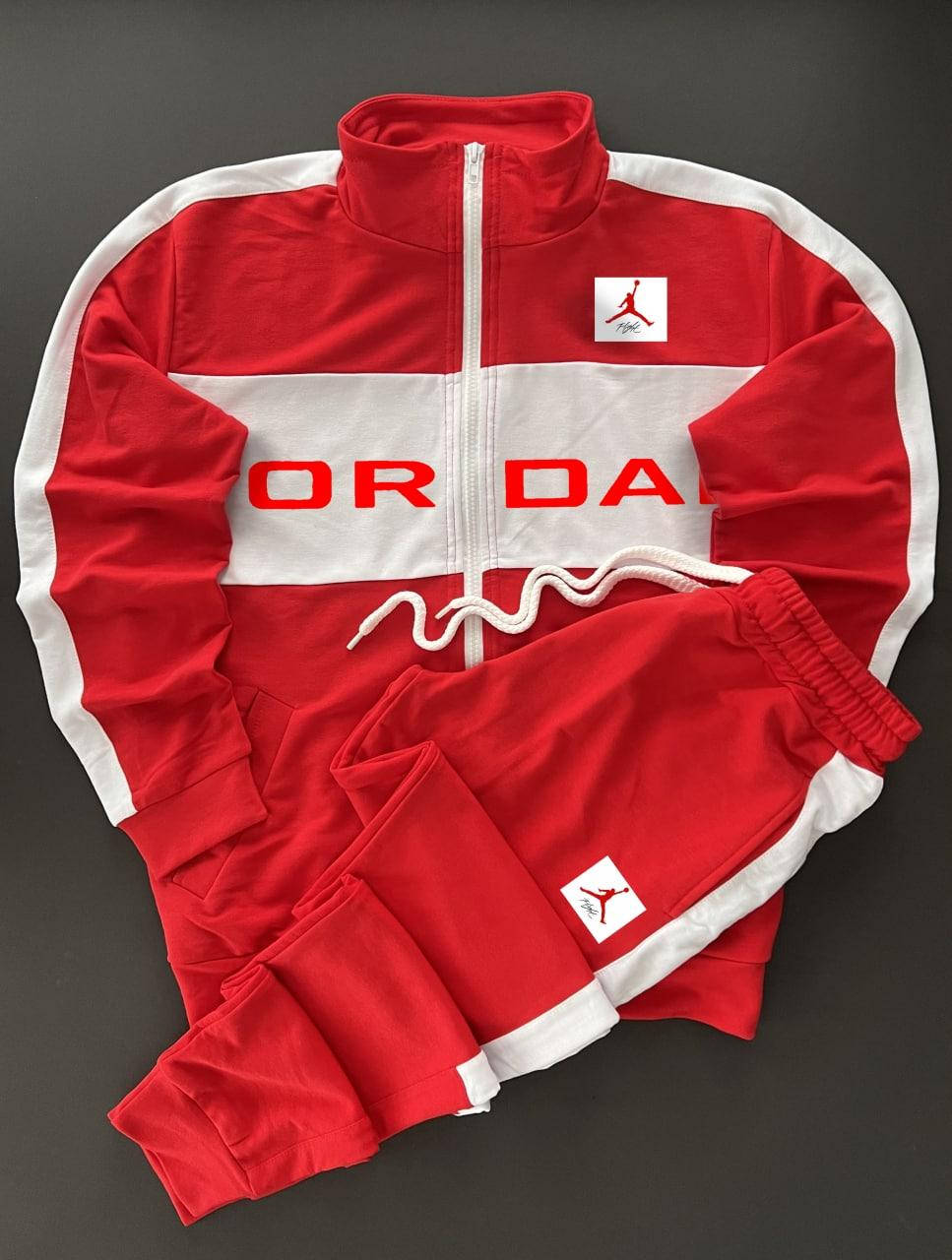 

Спортивный костюм мужской Jordan весенний осенний красный Олимпийка + Штаны весна осень Джордан ЛЮКС качества