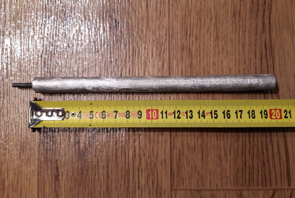 

Анод магниевый Италия Ø14мм / L=200мм / резьба M4*20мм (оригинал)