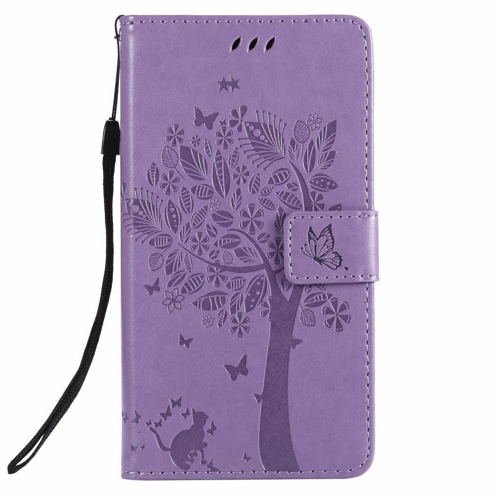 

Обложка Huawei P Smart Plus (чехол кот и дерево) (Хуавей П Р Смарт Плюс), Сиреневый