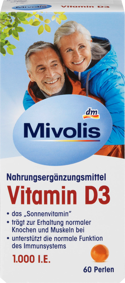 

Биологически активная добавка Mivolis Vitamin D3 1000 IE, 60 шт.