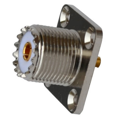 

Гнездо UHFс гайкой, монтажное квадратное, латунь