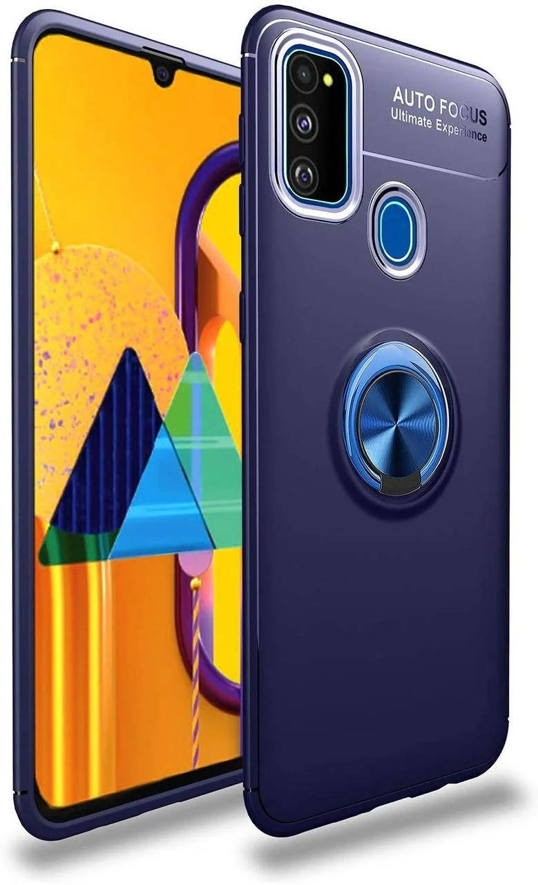 

Чехол TPU Ring для Samsung Galaxy M21 / M215 бампер с подставкой Blue, Синий